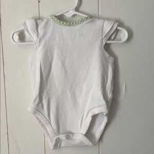 White and Green Kids One Piece